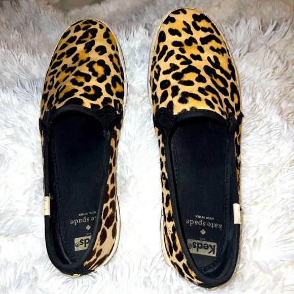 Kate Spade/Keds New York Double Decker Leopard-print Sneakers Size 8.5 - Picture 3 of 9